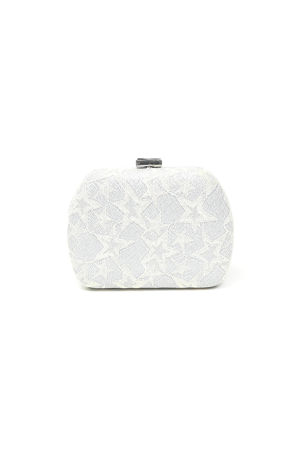 Nishat Linen - Silver Clutch-557562120-S22