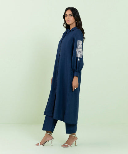 Sapphire - Embroidered Recycled Cotton Shirt