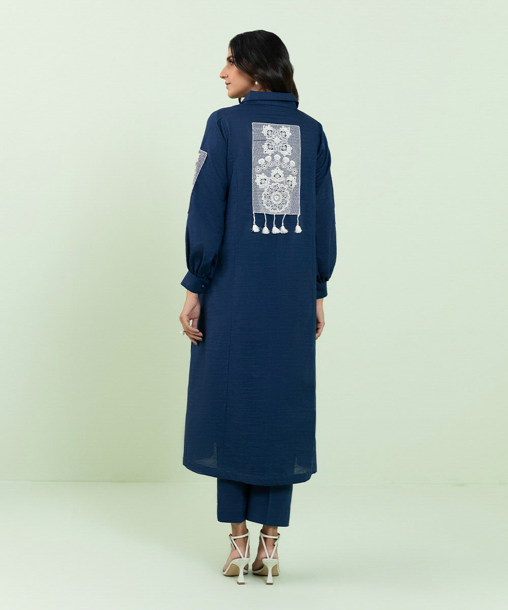 Sapphire - Embroidered Recycled Cotton Shirt