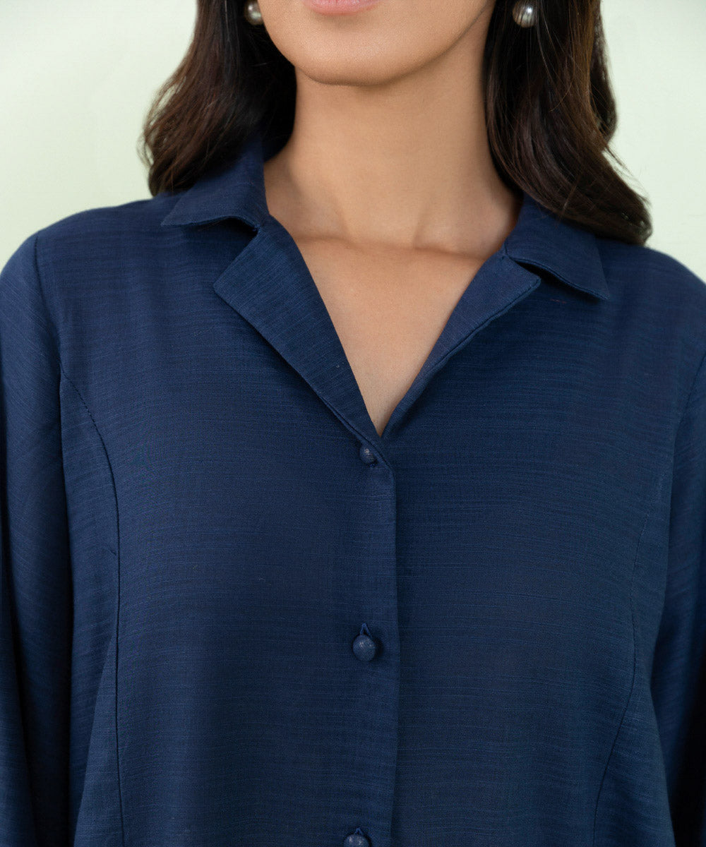 Sapphire - Embroidered Recycled Cotton Shirt
