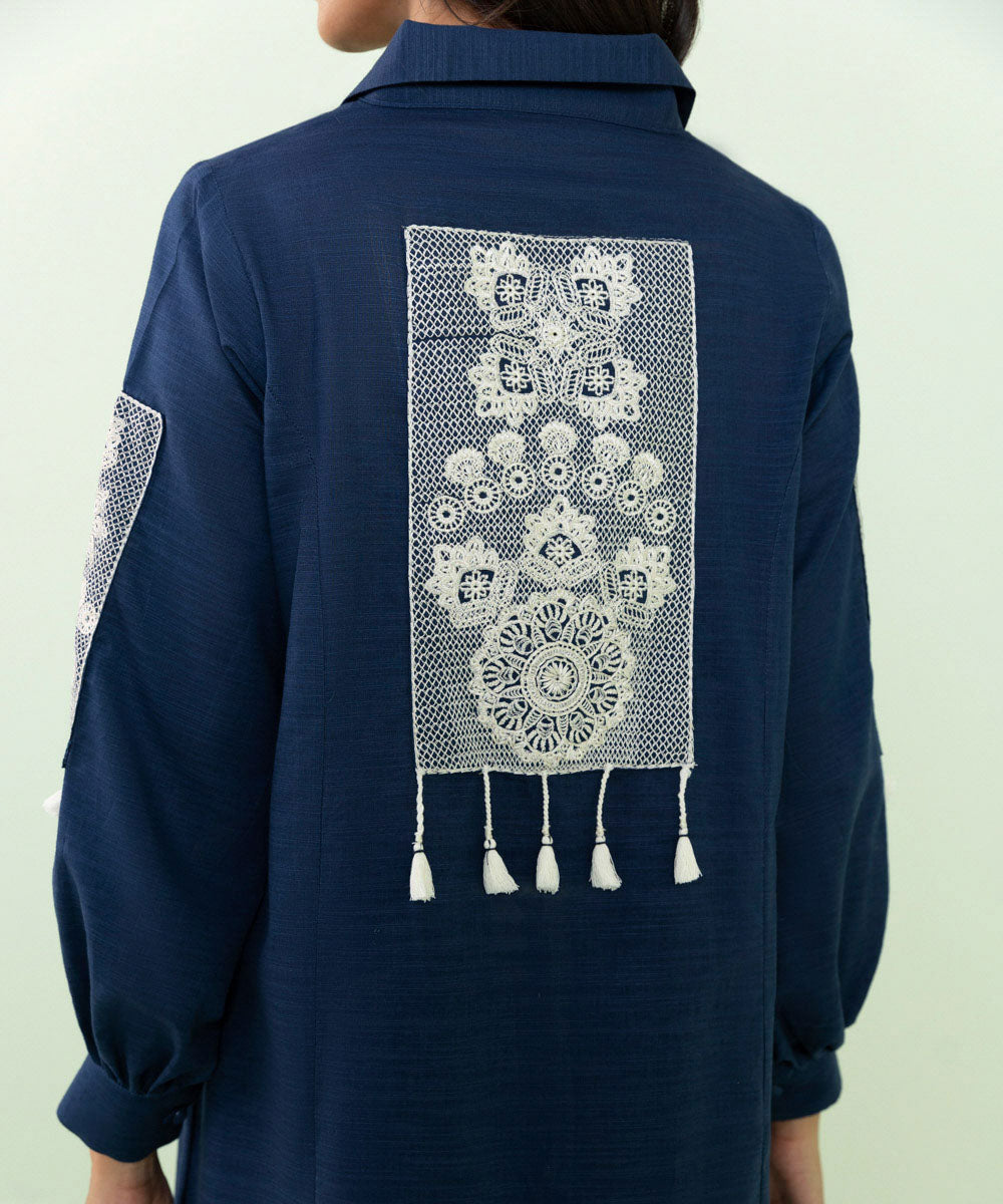 Sapphire - Embroidered Recycled Cotton Shirt
