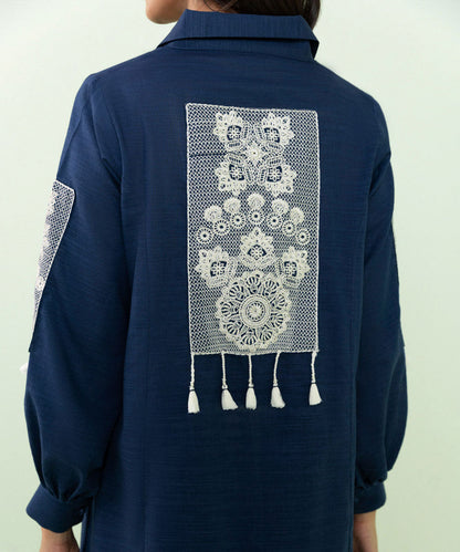 Sapphire - Embroidered Recycled Cotton Shirt