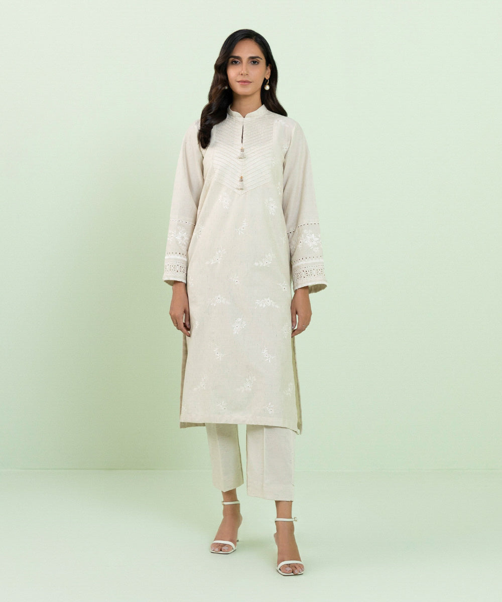 Sapphire - 2 Piece - Embroidered Recycled Cotton Suit