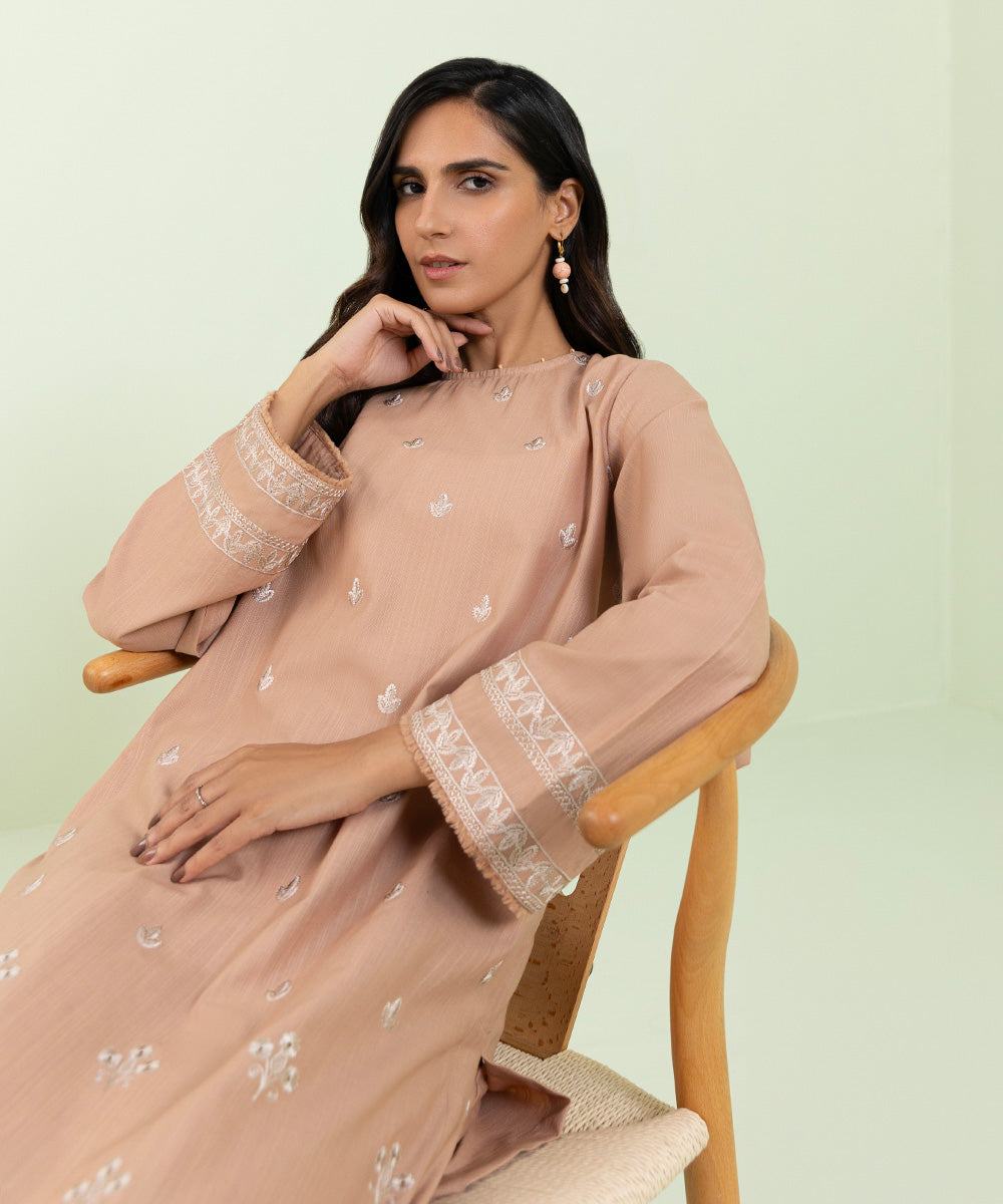 Sapphire - Embroidered Khaddar Shirt