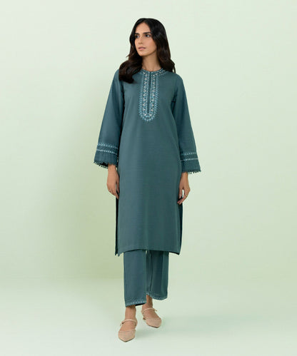 Sapphire - Embroidered Khaddar Shirt