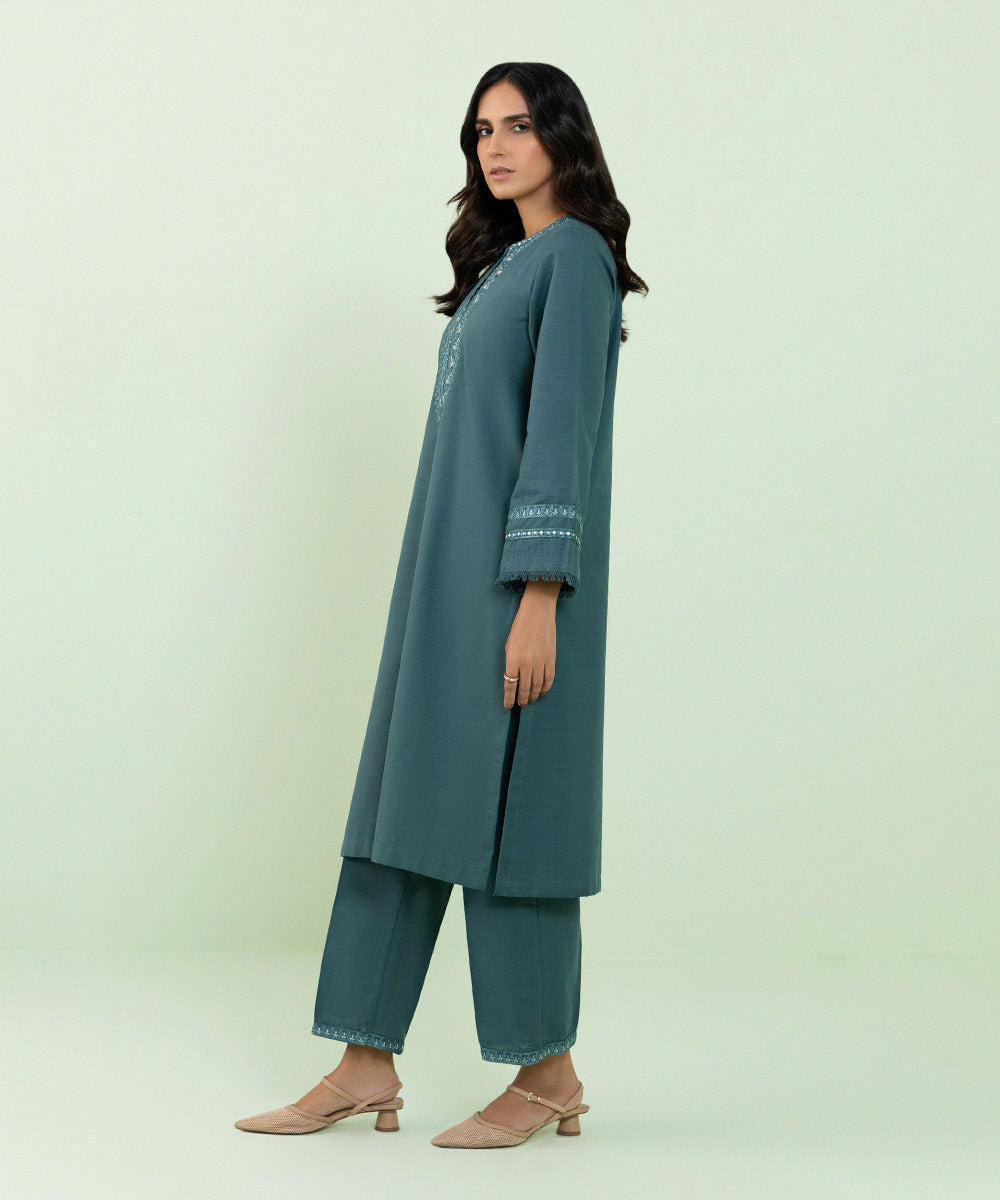 Sapphire - Embroidered Khaddar Shirt