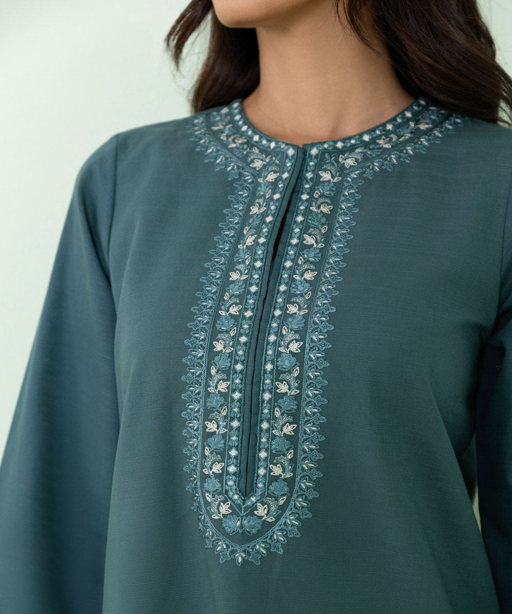 Sapphire - Embroidered Khaddar Shirt