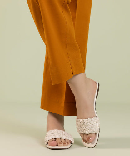 Sapphire - Solid Khaddar Straight Pants