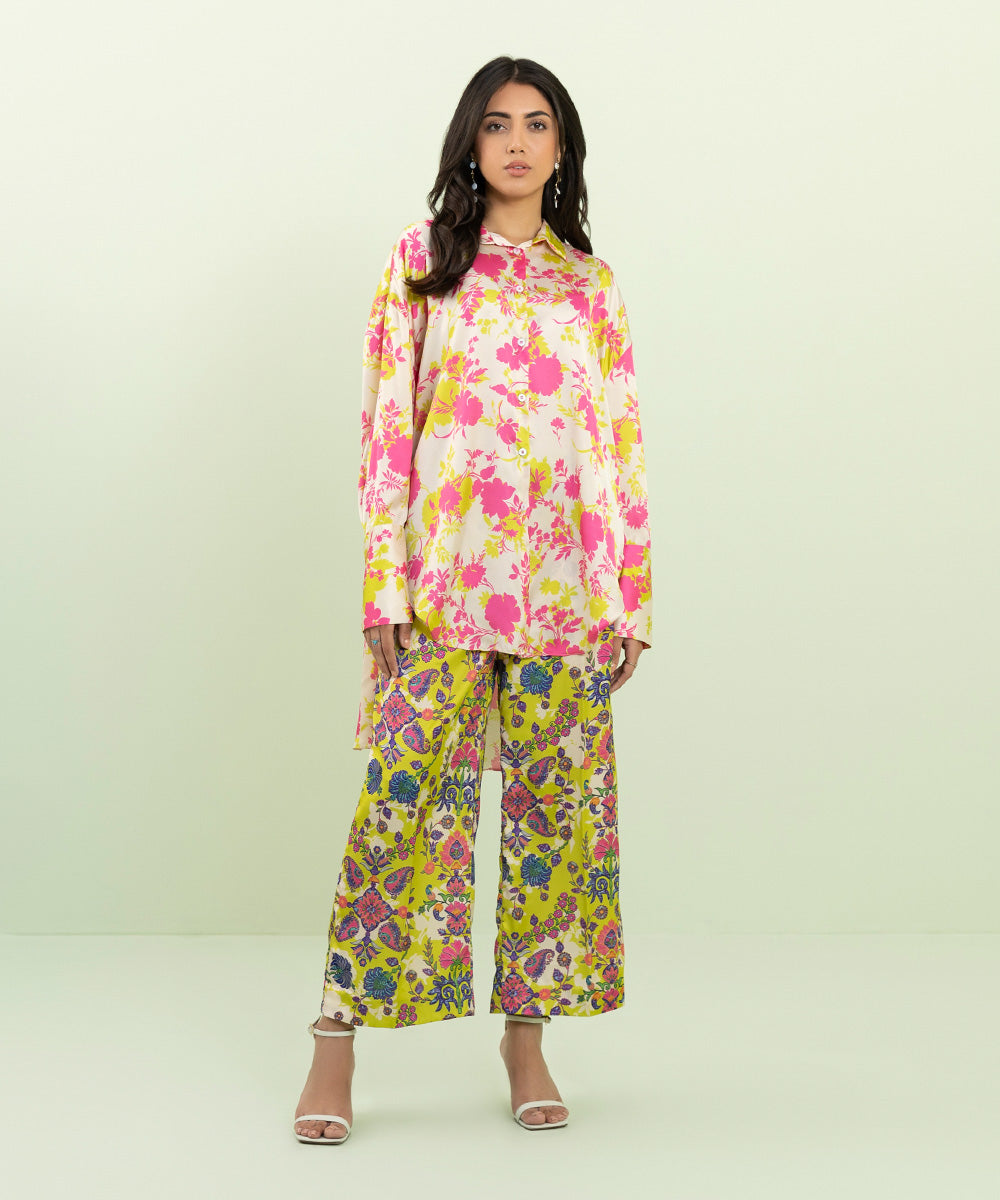 Sapphire - 2 Piece - Printed Silk Suit