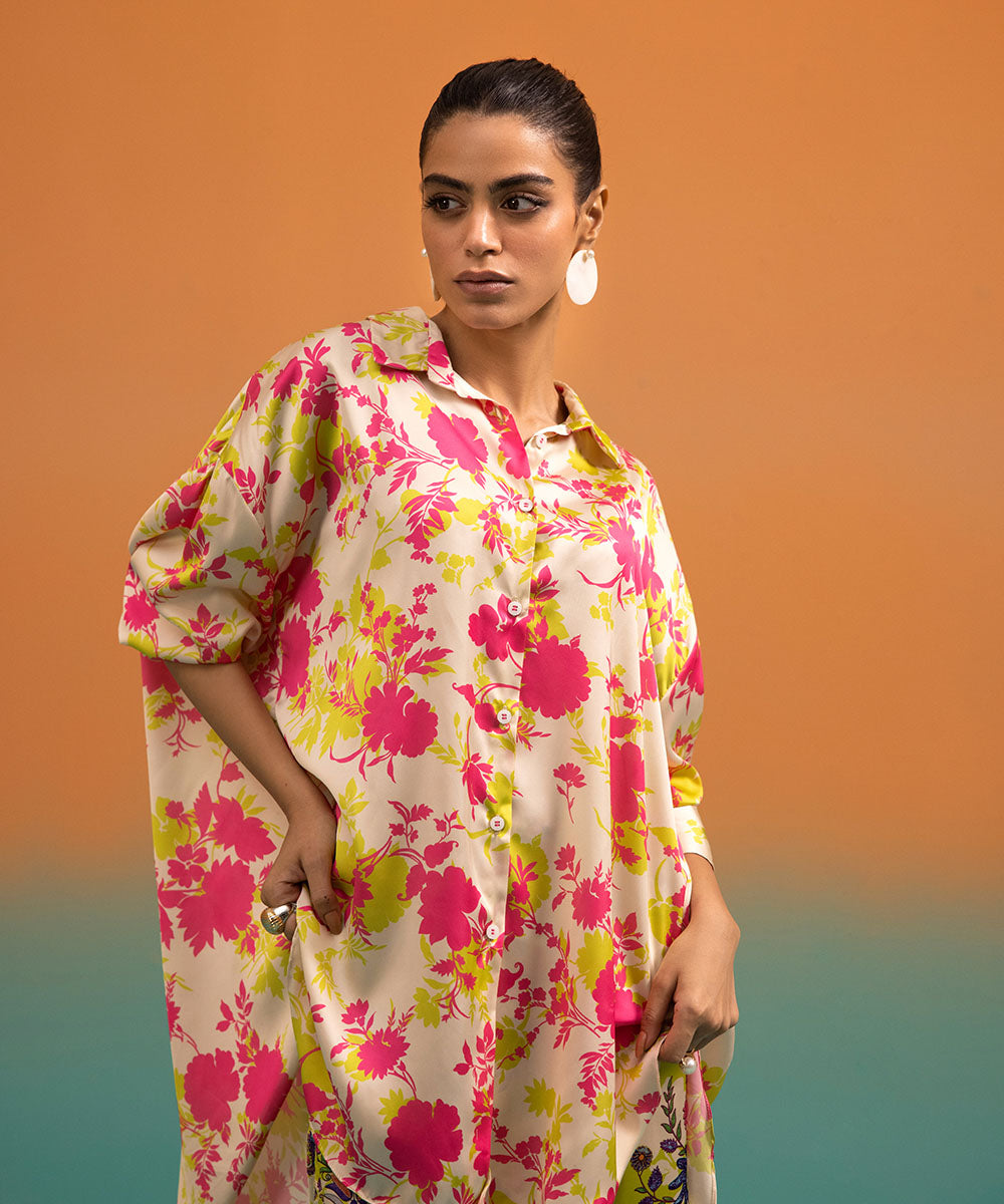 Sapphire - 2 Piece - Printed Silk Suit