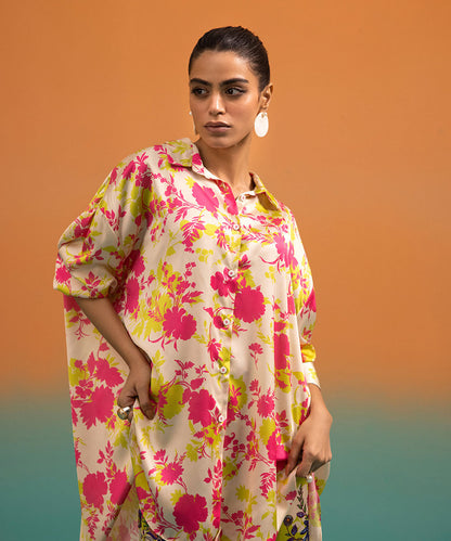 Sapphire - 2 Piece - Printed Silk Suit