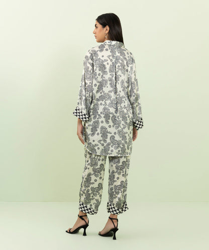 Sapphire - 2 Piece - Printed Silk Suit