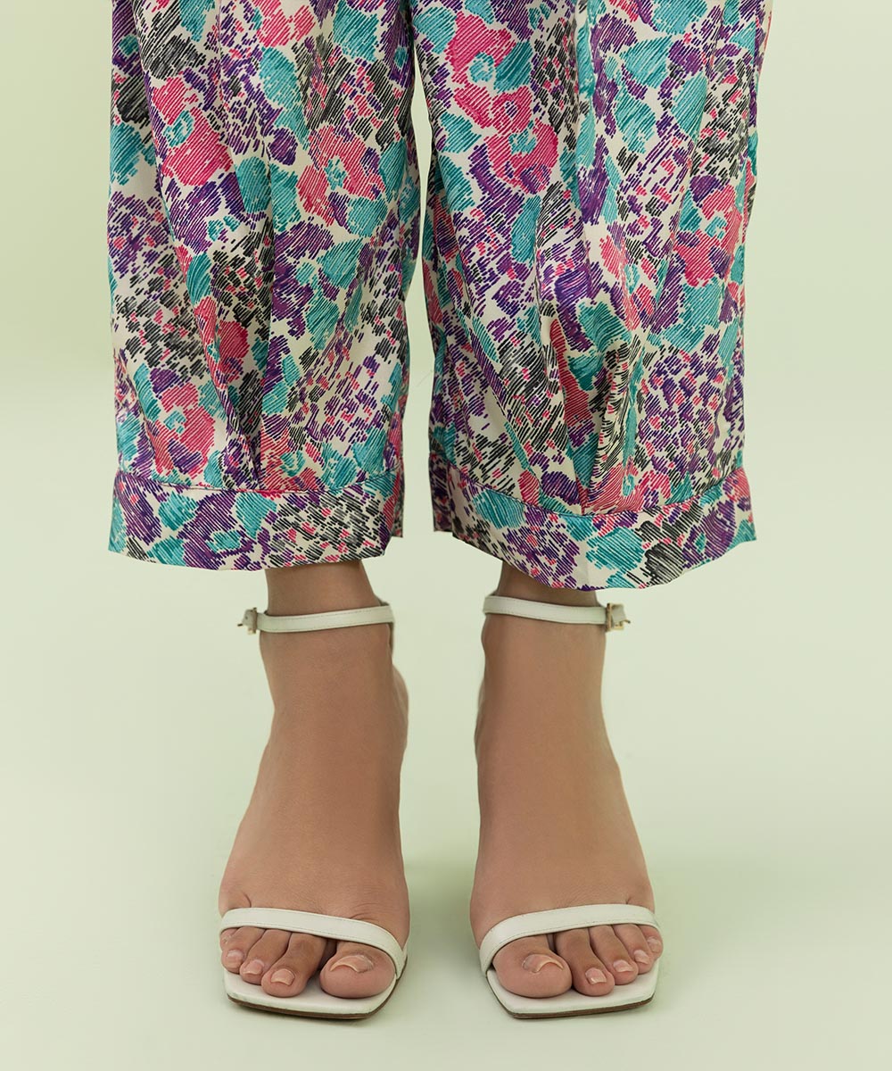 Sapphire - 2 Piece - Printed Silk Suit