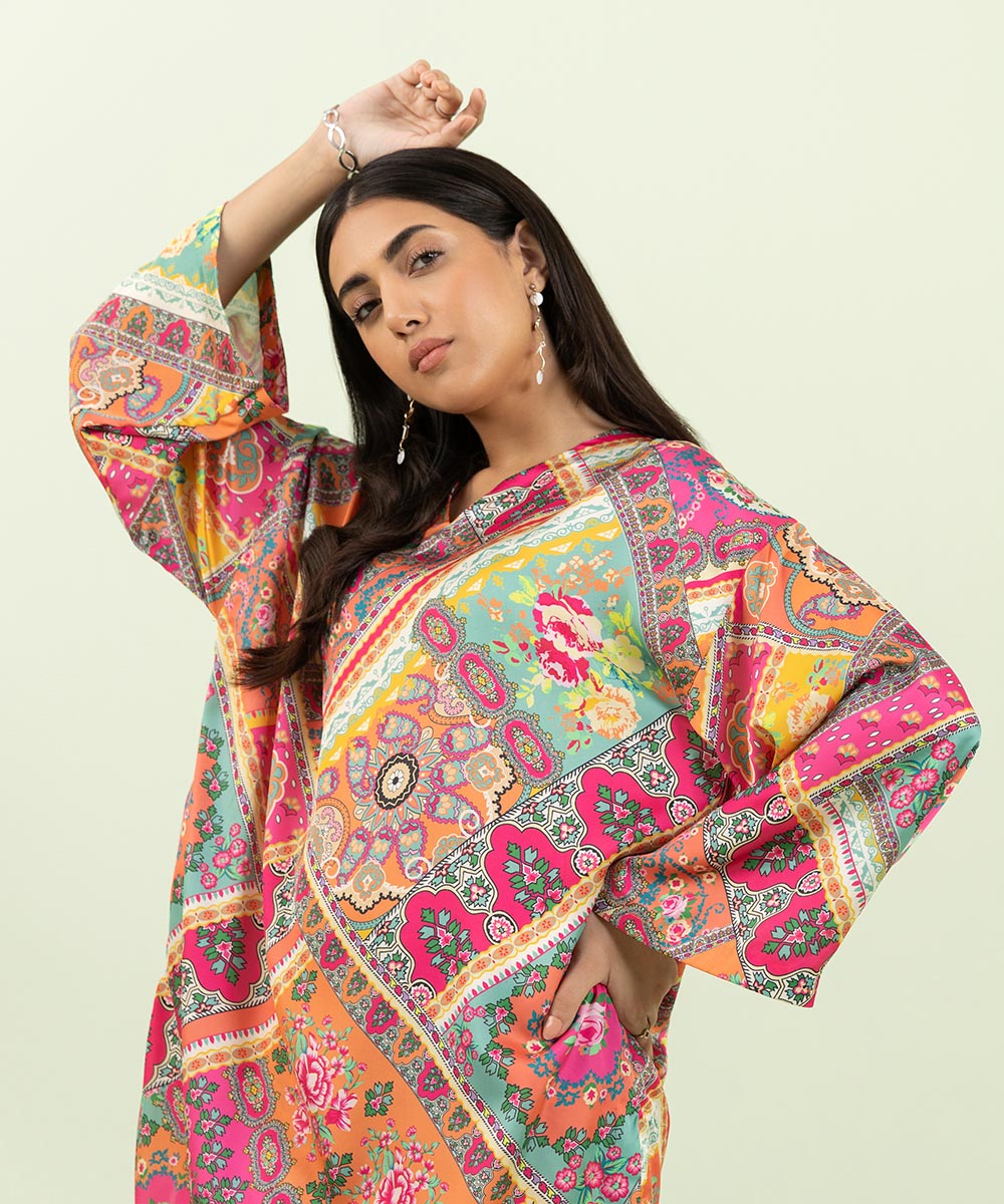 Sapphire - 2 Piece - Printed Silk Suit