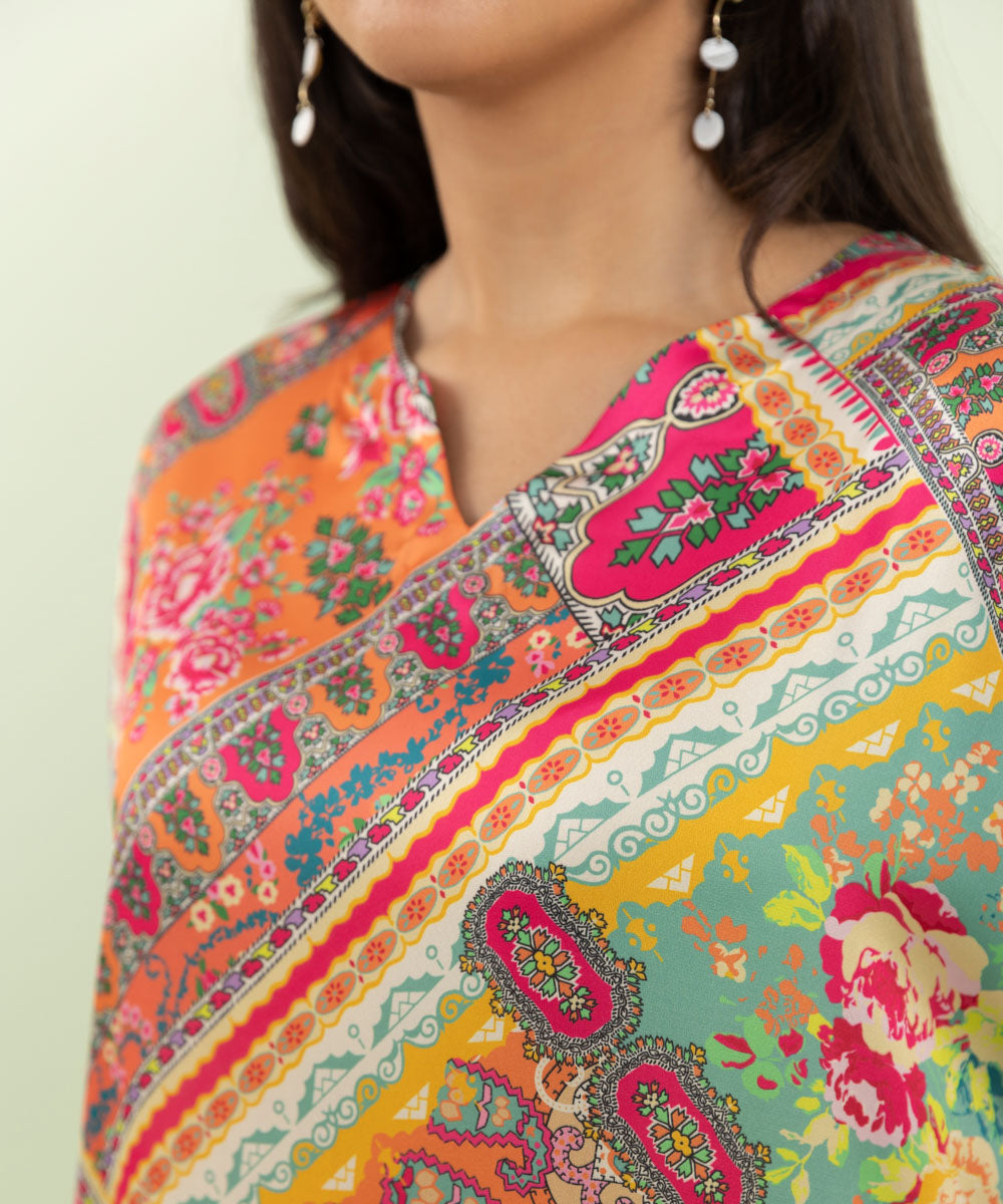 Sapphire - 2 Piece - Printed Silk Suit