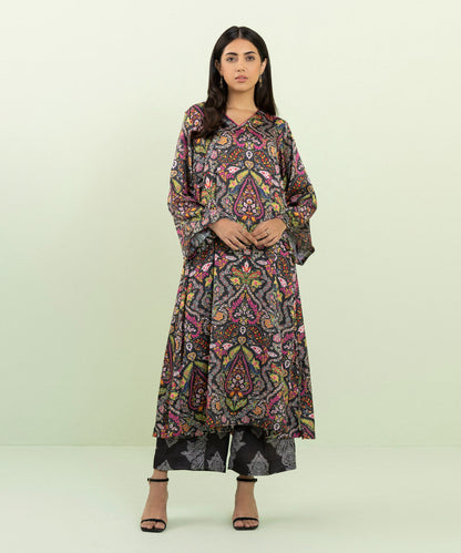 Sapphire - 2 Piece - Printed Silk Suit
