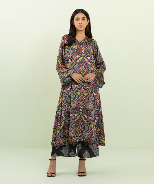 Sapphire - 2 Piece - Printed Silk Suit