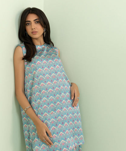 Sapphire - 2 Piece - Printed Silk Suit