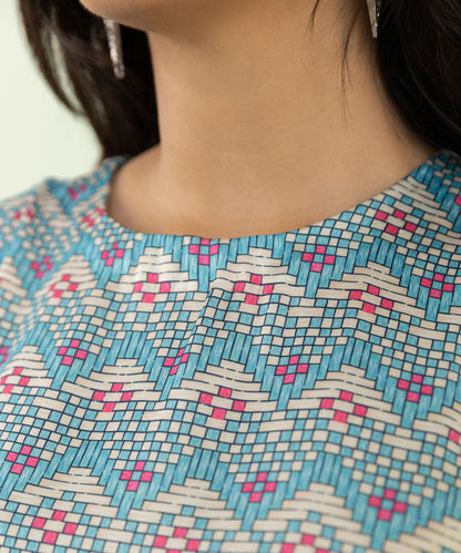 Sapphire - 2 Piece - Printed Silk Suit