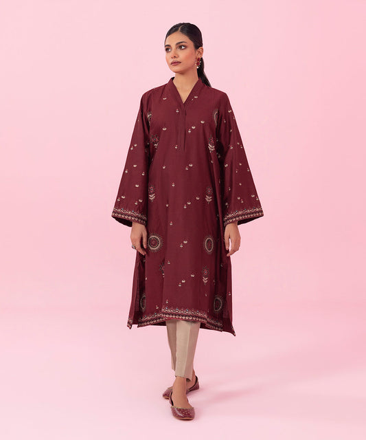 Sapphire - Embroidered Cotton Net Shirt