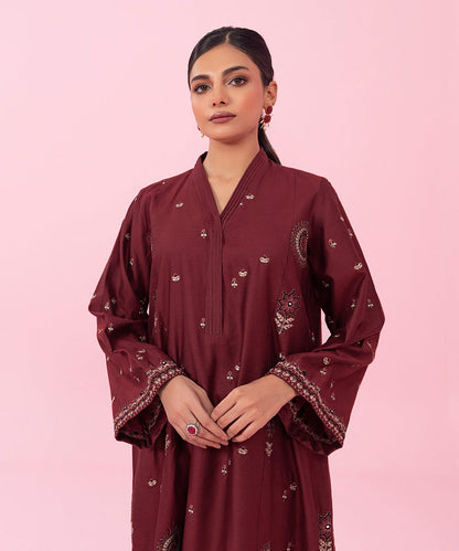 Sapphire - Embroidered Cotton Net Shirt