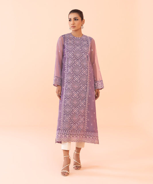 Sapphire - Embroidered Organza Shirt