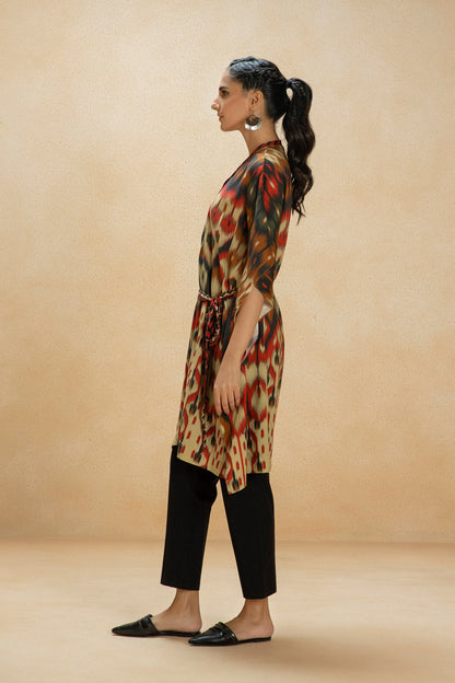 Printed Linen Kaftan