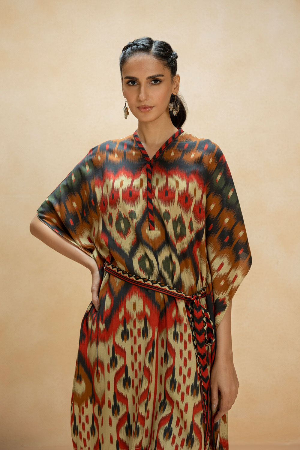 Printed Linen Kaftan