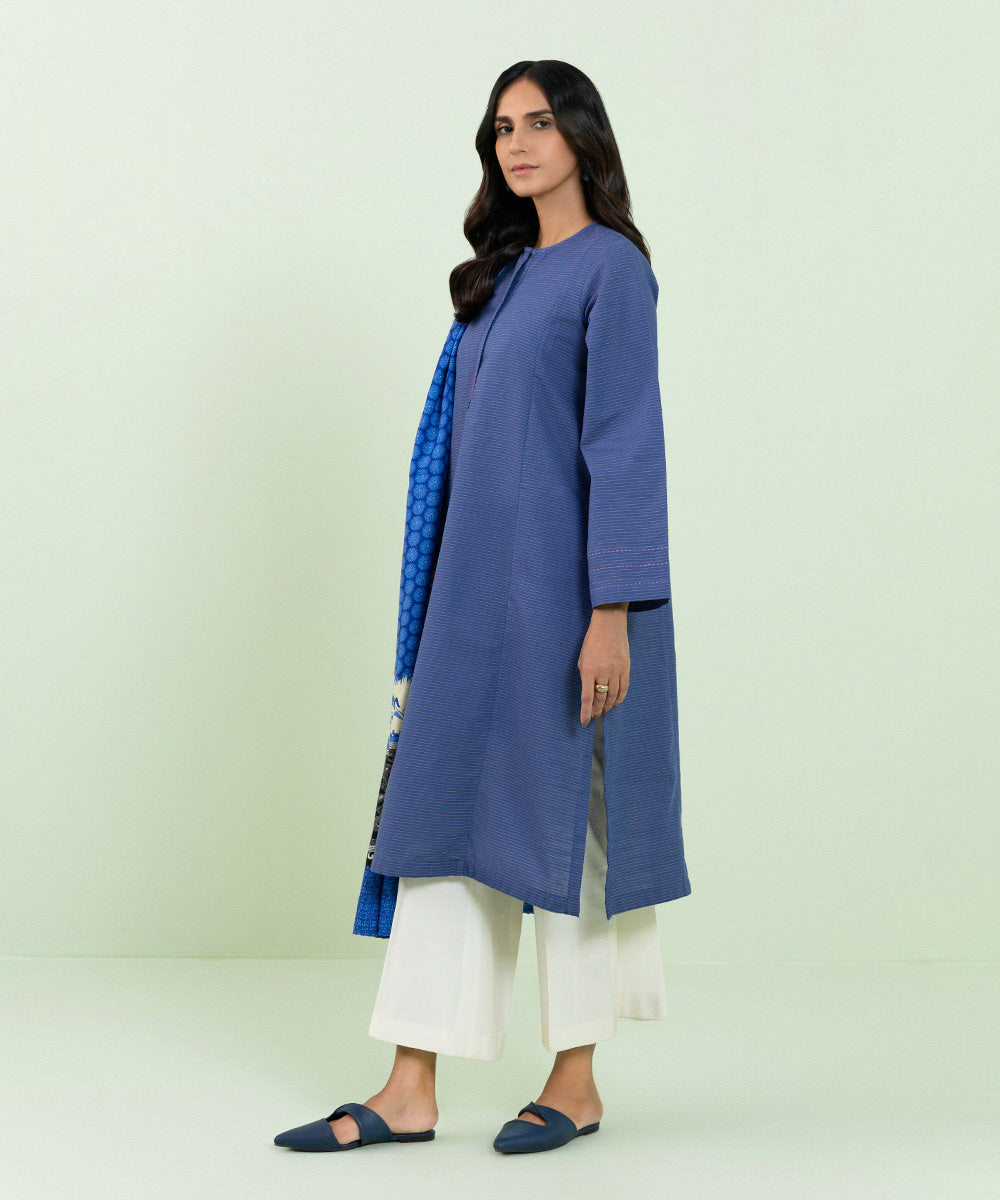Sapphire - 2 Piece - Solid Zari Khaddar Suit
