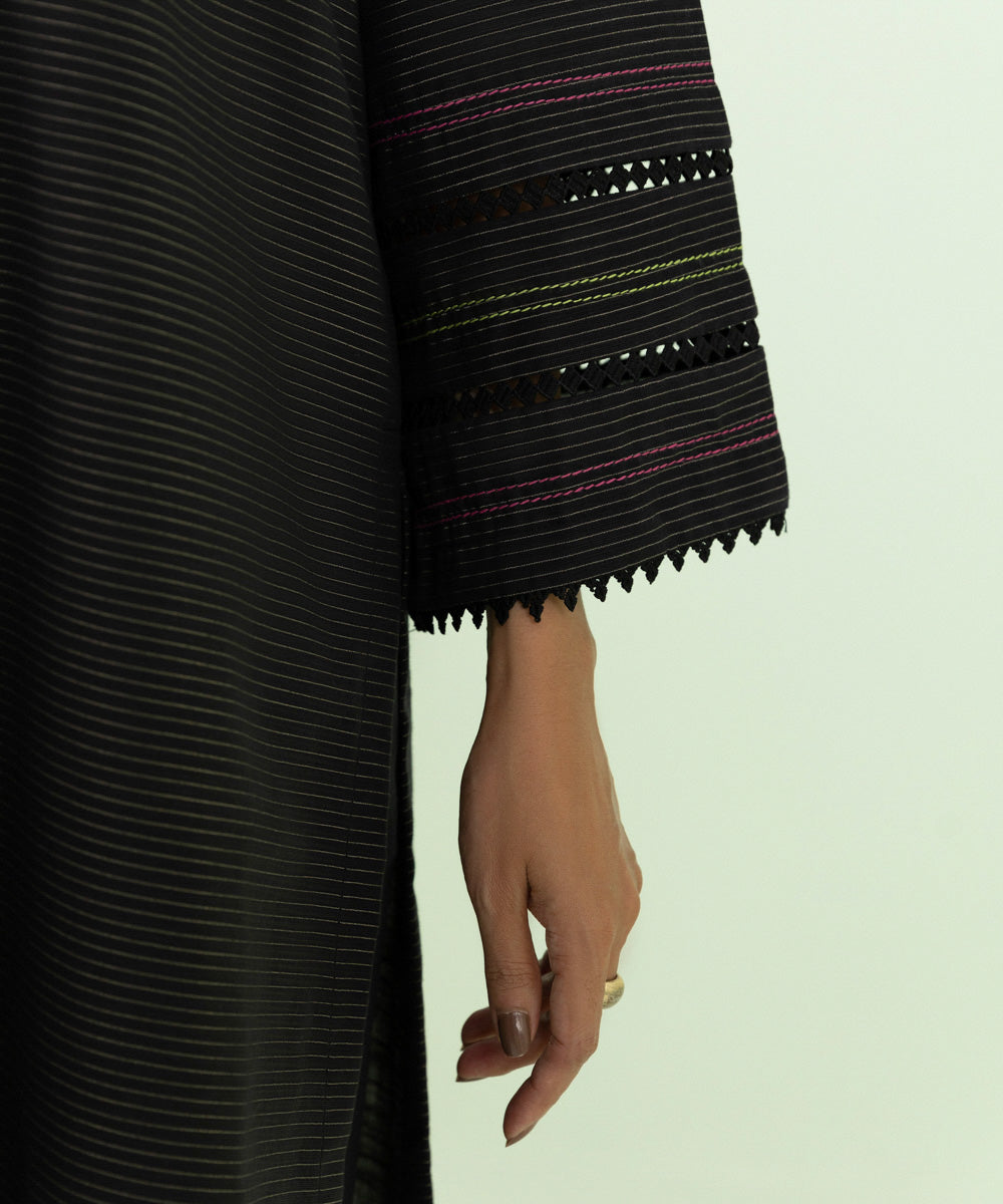 Sapphire - Solid Zari Khaddar Shirt