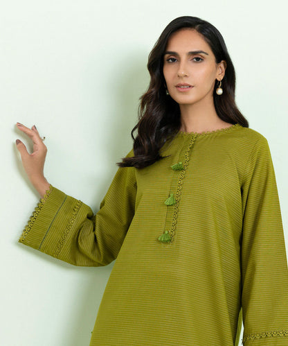 Sapphire - Solid Zari Khaddar Shirt