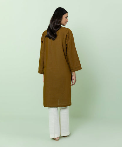 Sapphire - Solid Zari Khaddar Shirt