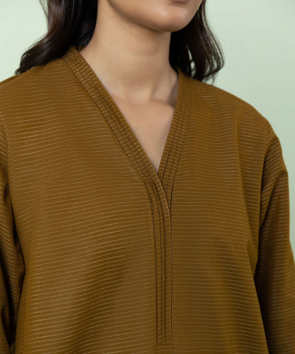 Sapphire - Solid Zari Khaddar Shirt