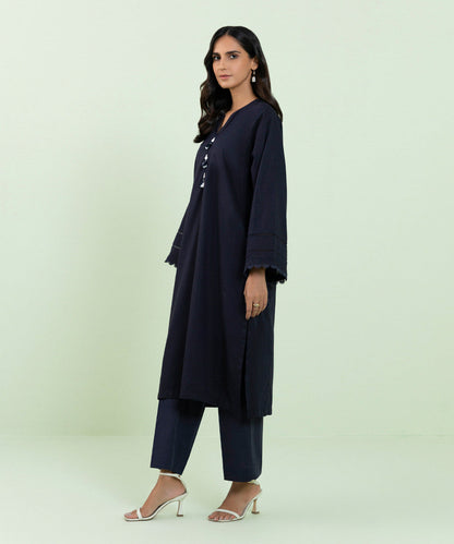 Sapphire - Solid Cotton Viscose Shirt