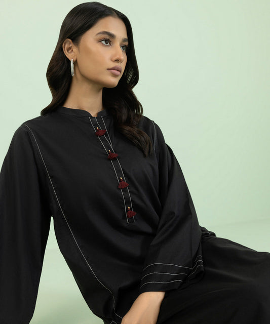 Sapphire - Solid Cotton Viscose Shirt