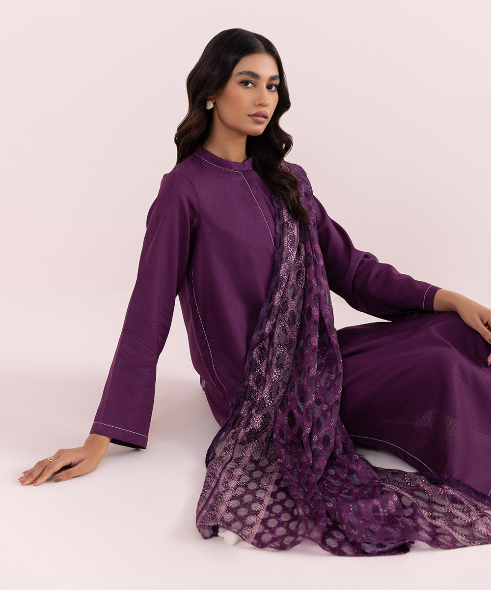 Sapphire - 3 Piece - Solid Dobby Suit