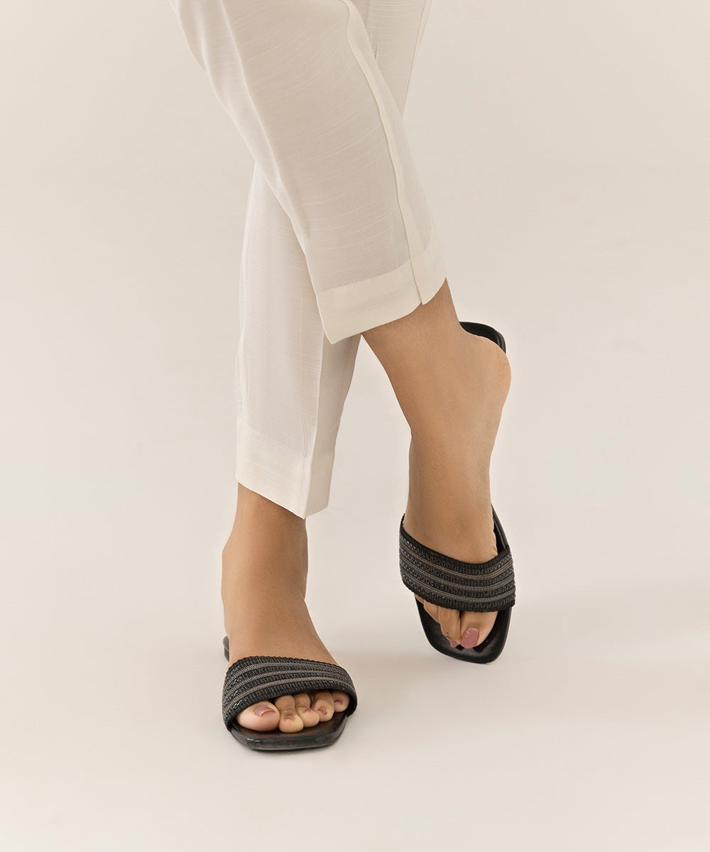 Sapphire - Raw Silk Cigarette Pants