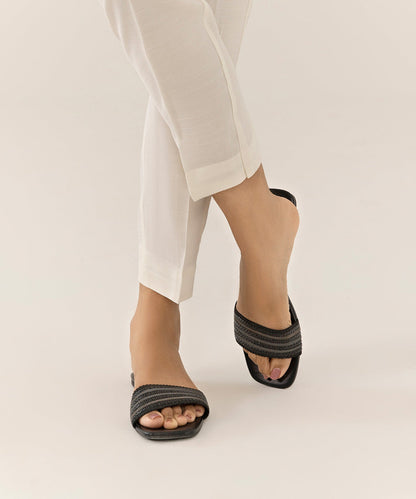 Sapphire - Raw Silk Cigarette Pants