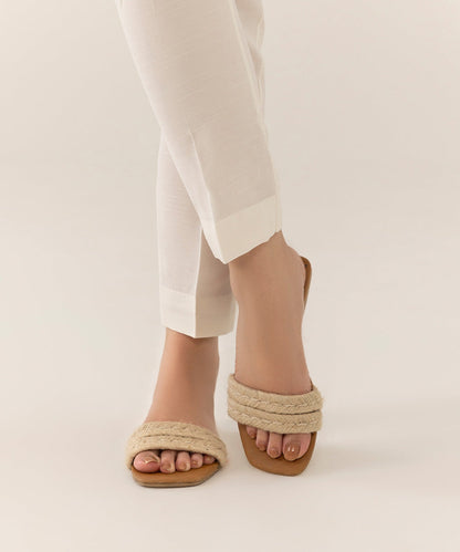 Sapphire - Raw Silk Cigarette Pants