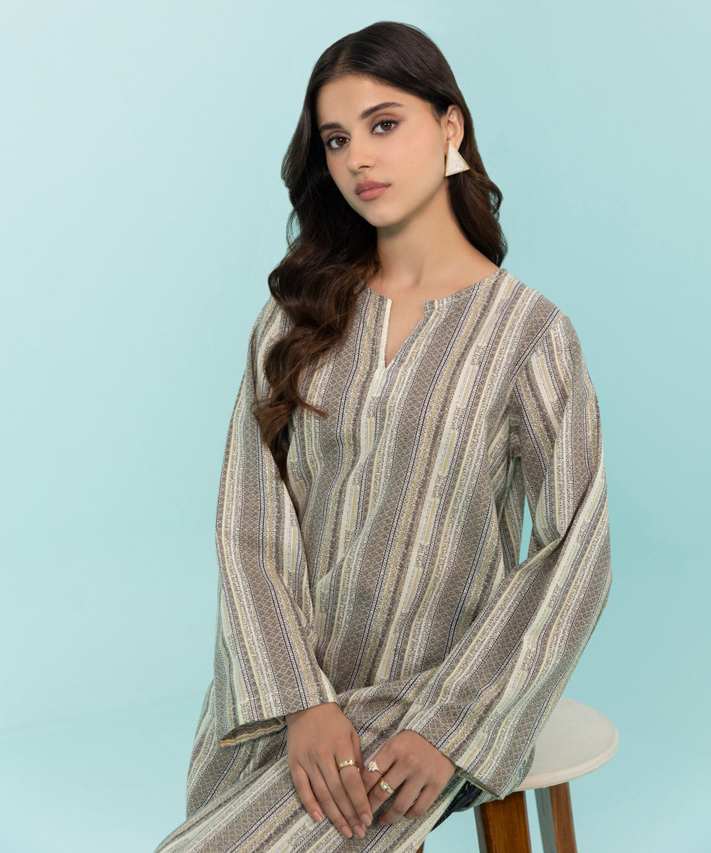 Sapphire - Printed Khaddar Shirt