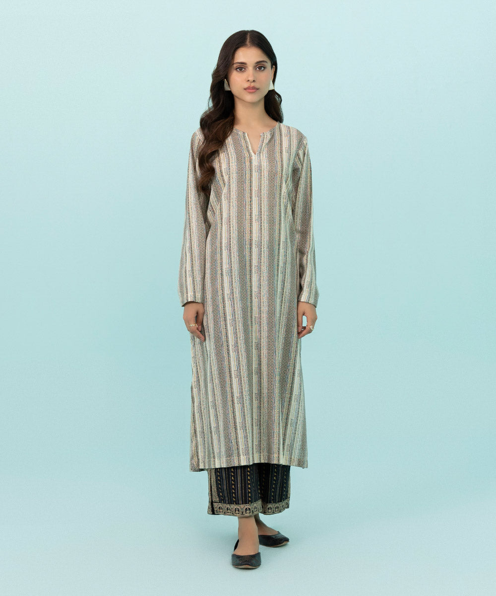 Sapphire - Printed Khaddar Shirt