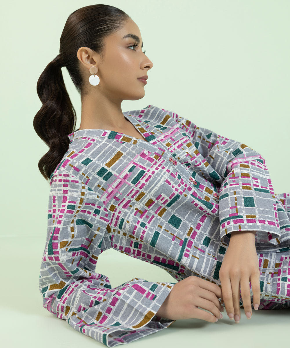 Sapphire - Printed Khaddar Shirt