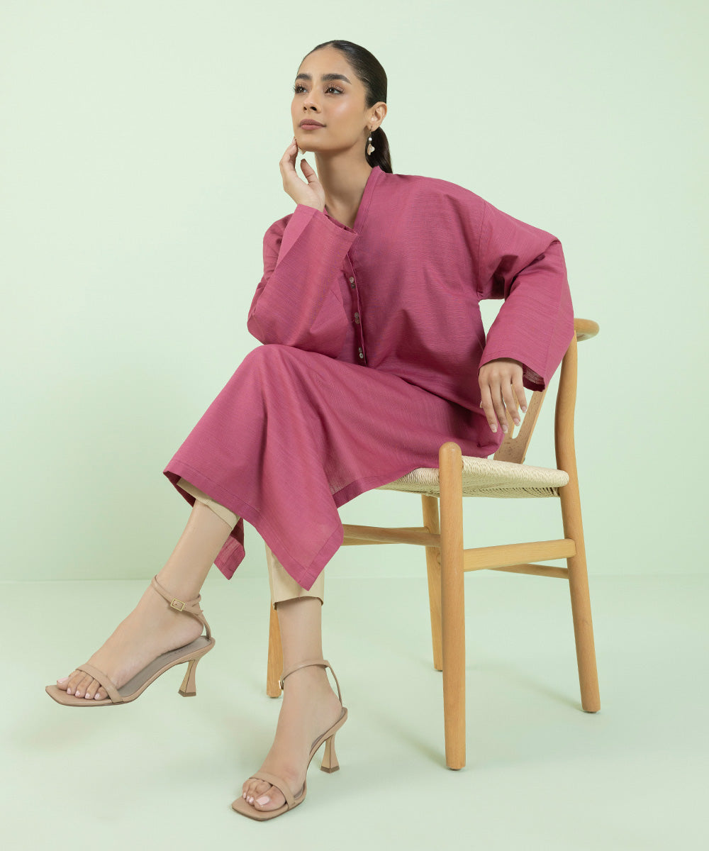 Sapphire - Solid Khaddar Shirt