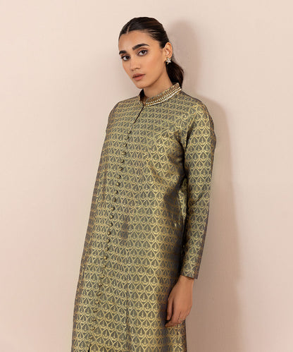 Sapphire - 2 Piece - Embellished Jacquard Suit