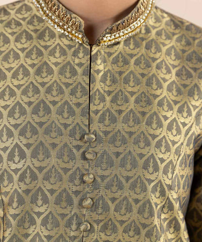 Sapphire - 2 Piece - Embellished Jacquard Suit