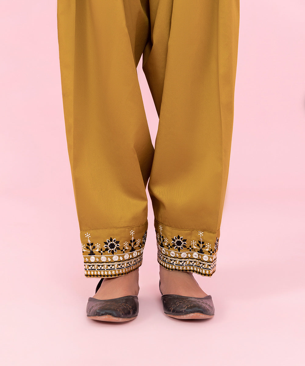Sapphire - 3 Piece - Embroidered Cotton Satin Suit