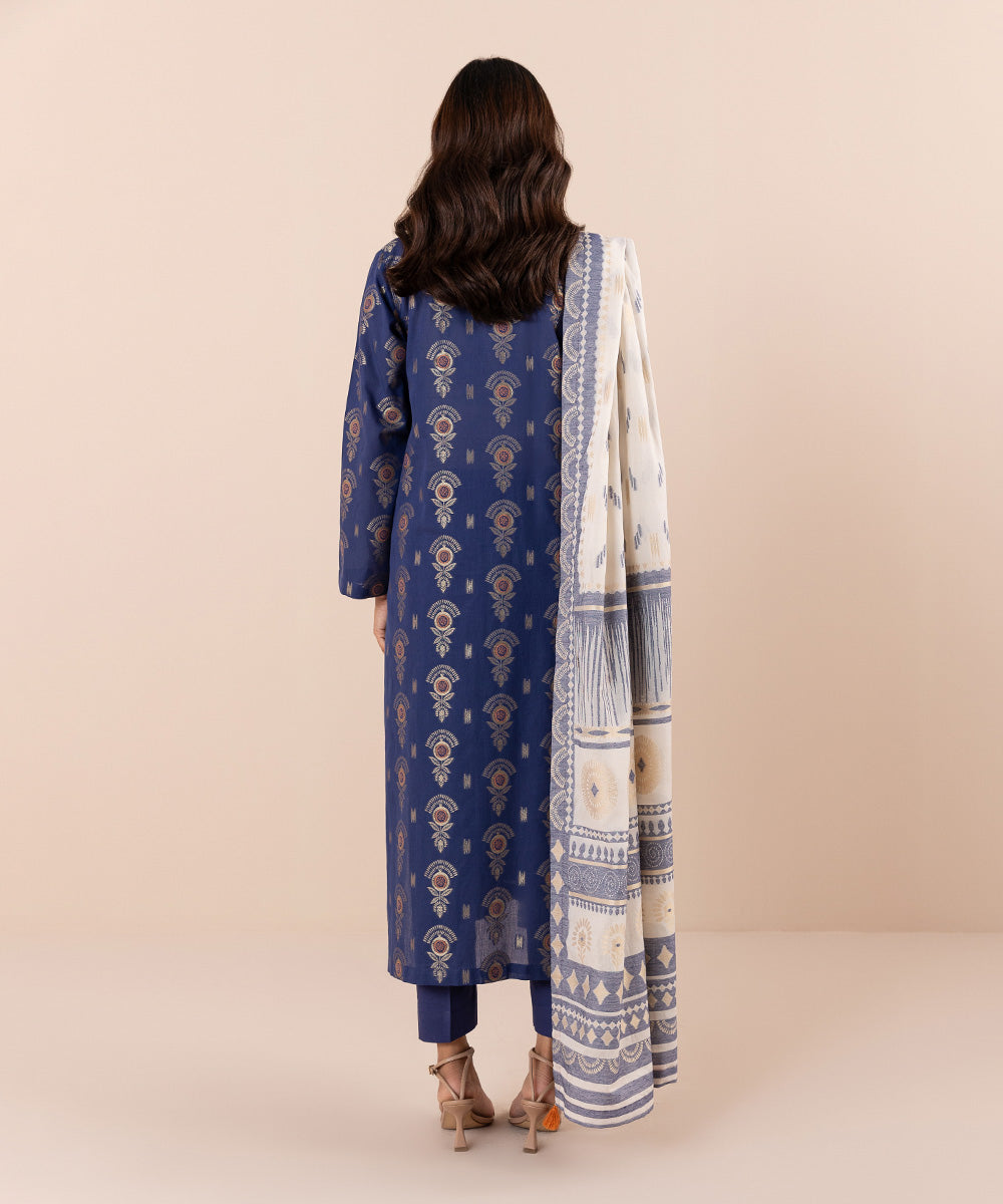 Sapphire - 3 Piece - Yarn Dyed Jacquard Suit