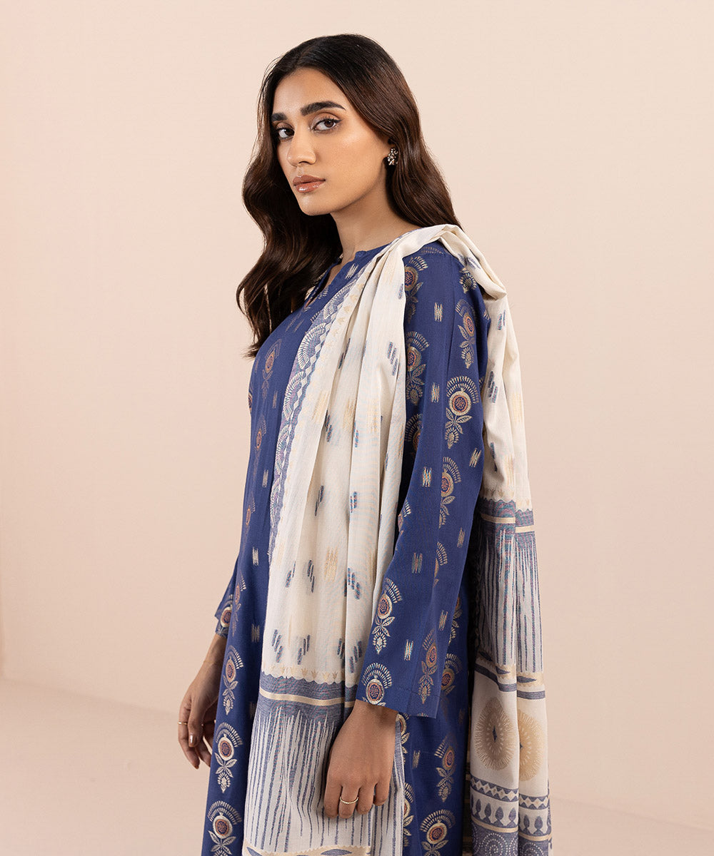 Sapphire - 3 Piece - Yarn Dyed Jacquard Suit