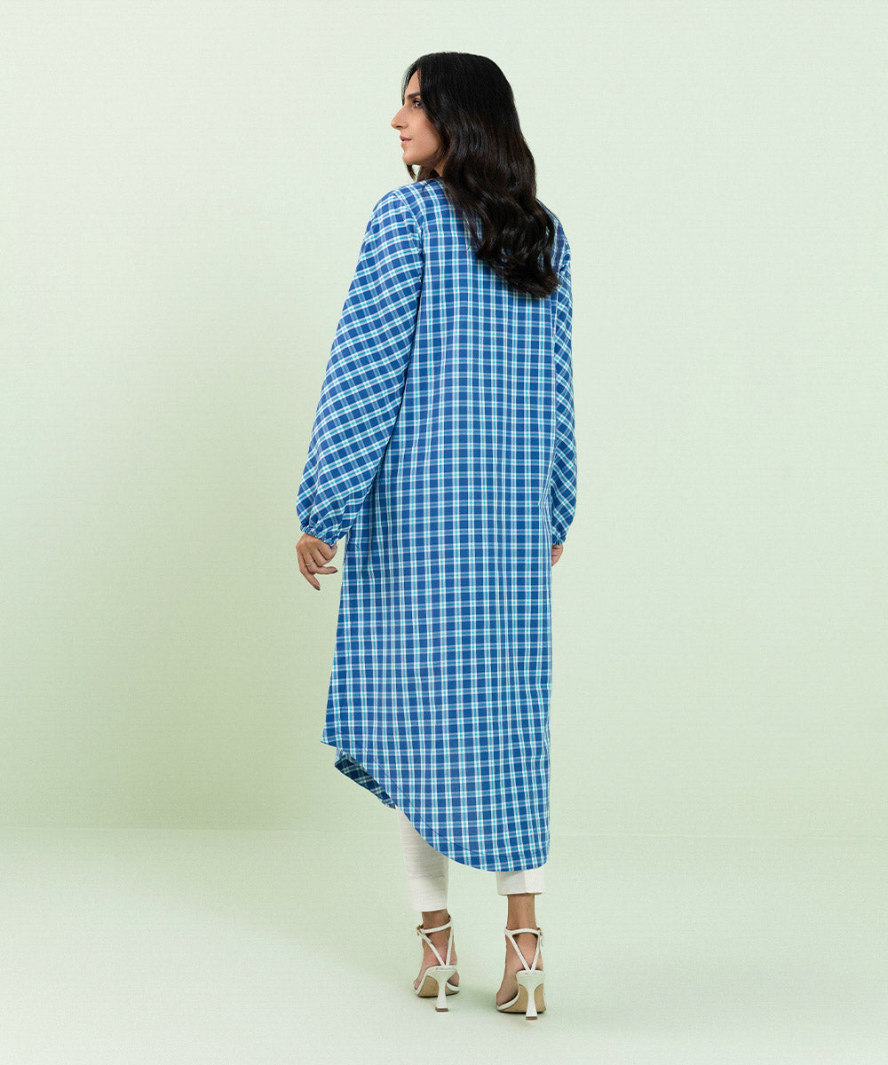 Sapphire - Flared Yarn Dyed Shirt