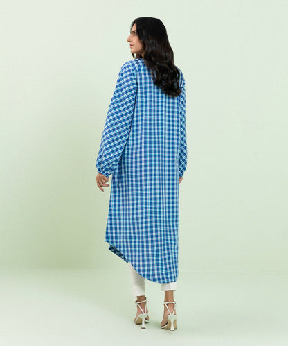 Sapphire - Flared Yarn Dyed Shirt